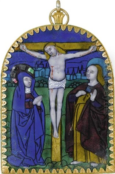 Crucifixion, With The Virgin And St. John Oil Painting by Leonard Nardon Penicaud