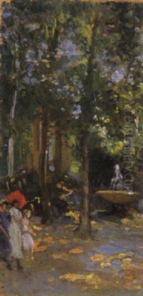 Villa Borghese Oil Painting by Giuseppe Pennasilico