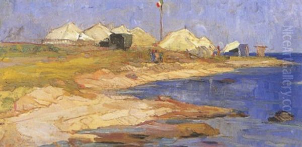 Accampamento In Riva Al Mare by Giuseppe Pennasilico