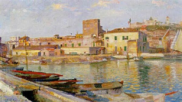 Il Ponto Di Ancona Oil Painting by Giuseppe Pennasilico