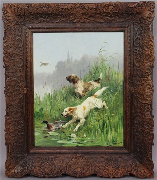 Chiens De Chasse Apres Les Canards by Olivier de Penne