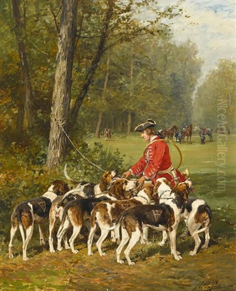 Preparation For The Hunt Oil Painting by Olivier de Penne