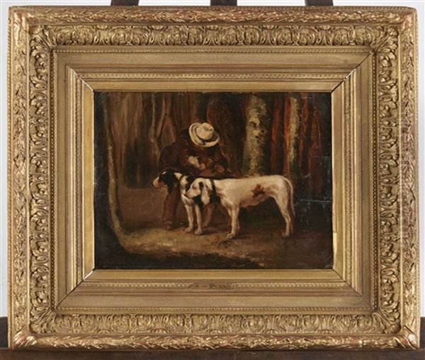 Jeune Chasseur Et Ses Chiens Oil Painting by Olivier de Penne