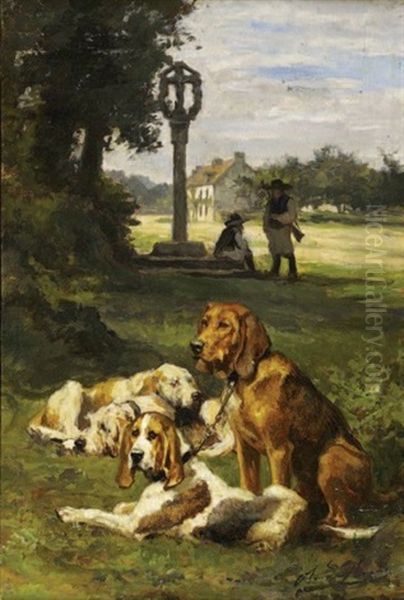 Chiens Au Relais En Bretagne by Olivier de Penne