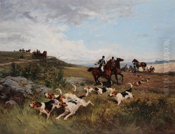 Chasse A Courre Oil Painting by Olivier de Penne