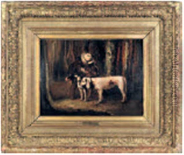 Chiens Au Repos Oil Painting by Olivier de Penne