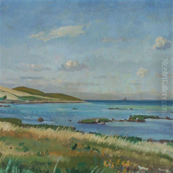 Along The Coast Oil Painting by Aage Blumensaadt