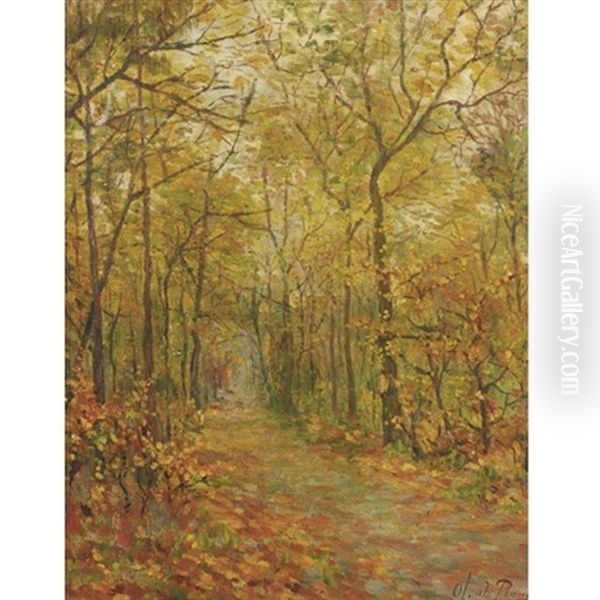 Path Through The Forest Oil Painting by Olivier de Penne