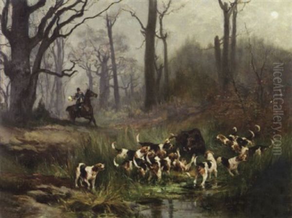 Chasse Au Sanglier Oil Painting by Olivier de Penne