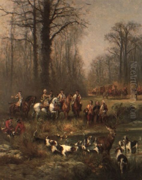 La Chasse Royale Oil Painting by Olivier de Penne