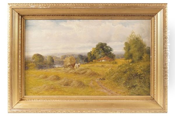 Harvesting Oil Painting by Harry Pennell