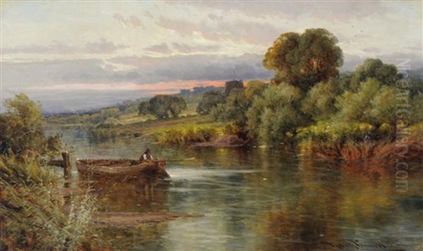 St. Margaret's From The Thames Oil Painting by Harry Pennell