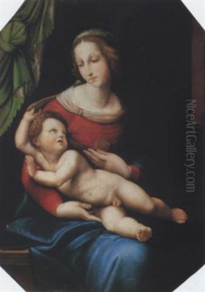 Madonna Con Bambino Oil Painting by Giovanni Francesco Penni