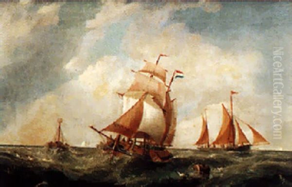 Shipping Oil Painting by William Daniel Penny