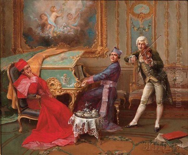 A Duet For The Cardinal Oil Painting by Albert Joseph Penot