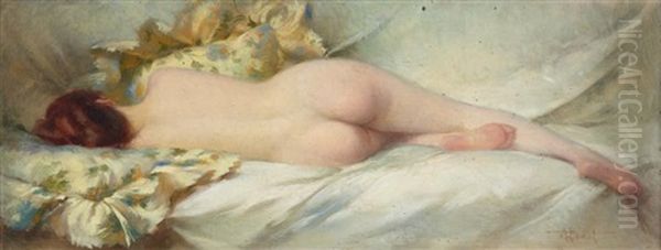 Nu Allonge, De Dos Oil Painting by Albert Joseph Penot