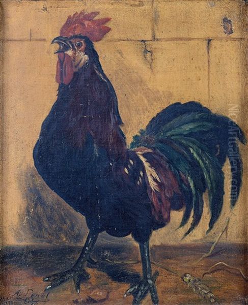 Coq Oil Painting by Albert Joseph Penot