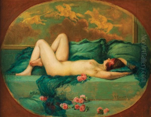 Le Repos Du Modele Oil Painting by Albert Joseph Penot