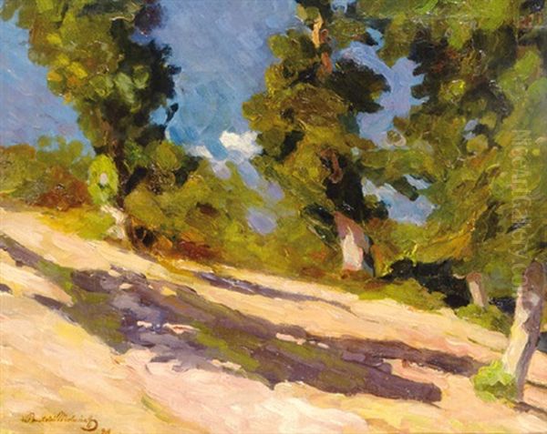 Shady Grove Oil Painting by Janos Pentelei-Molnar