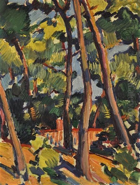 The House In The Woods Oil Painting by Samuel John Peploe