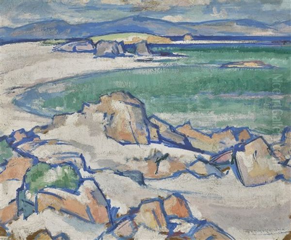 Looking From Iona Towards Mull Oil Painting by Samuel John Peploe