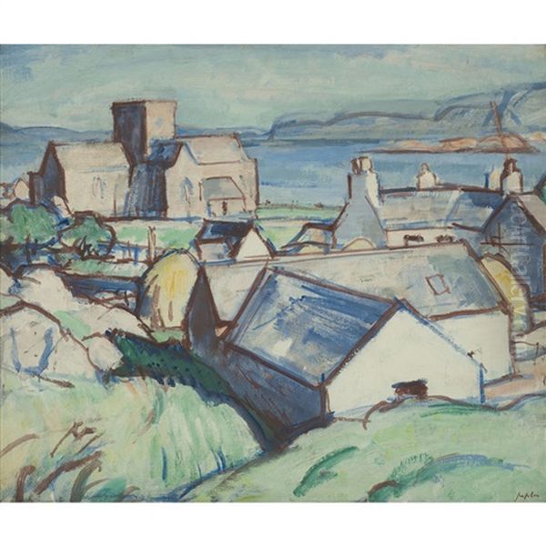 Iona Abbey Oil Painting by Samuel John Peploe