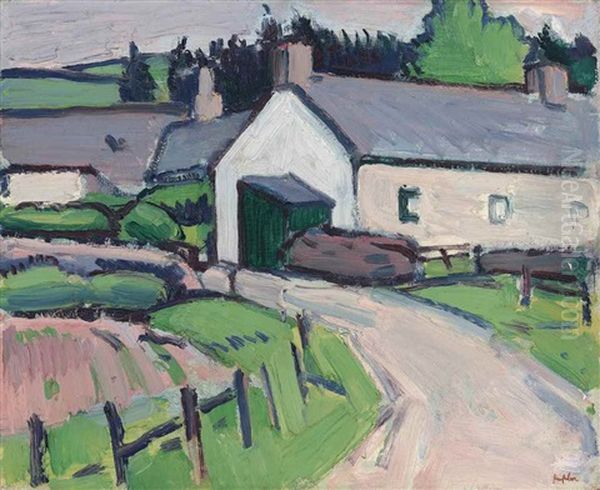 The White Cottage Oil Painting by Samuel John Peploe