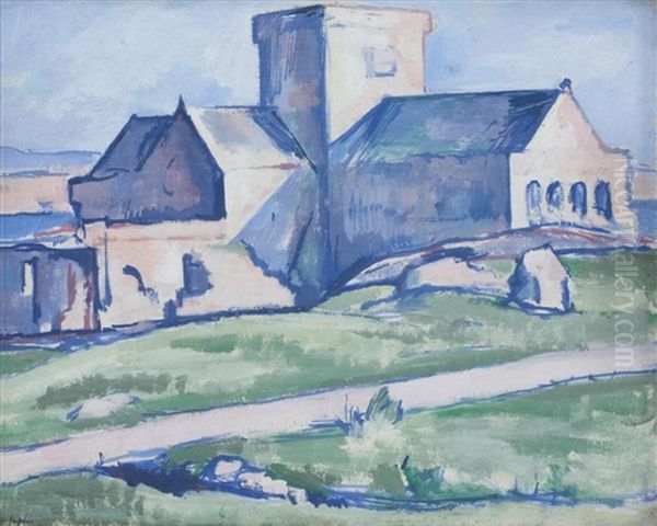 Iona Abbey Oil Painting by Samuel John Peploe