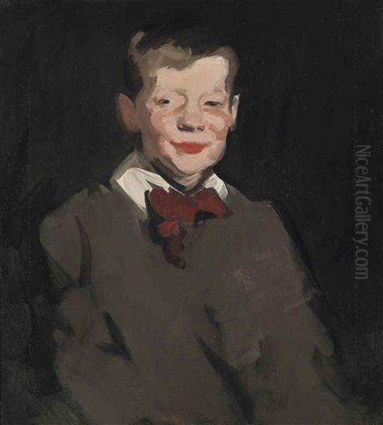 Head Of A Boy Oil Painting by Samuel John Peploe