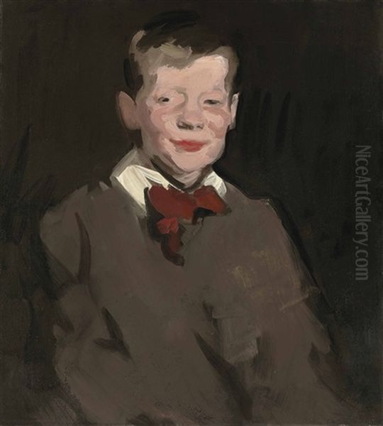 Head Of A Boy Oil Painting by Samuel John Peploe