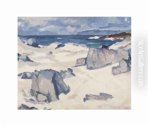 White Sands, Iona Oil Painting by Samuel John Peploe