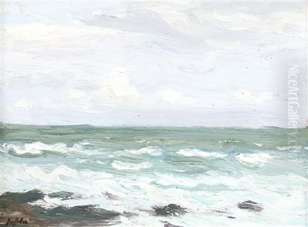 Seascape, Iona Oil Painting by Samuel John Peploe