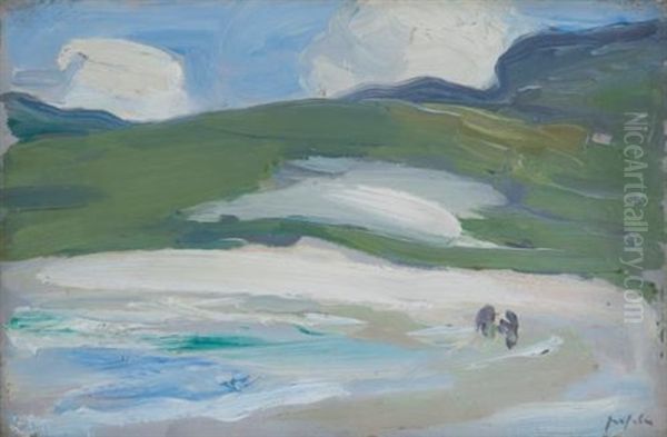 The Sands, Barra Oil Painting by Samuel John Peploe