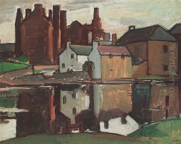 Kirkcudbright Castle Reflections Oil Painting by Samuel John Peploe