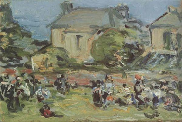 Berwick Oil Painting by Samuel John Peploe