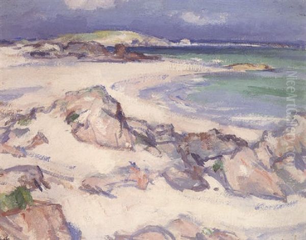 White Sands, Iona Oil Painting by Samuel John Peploe