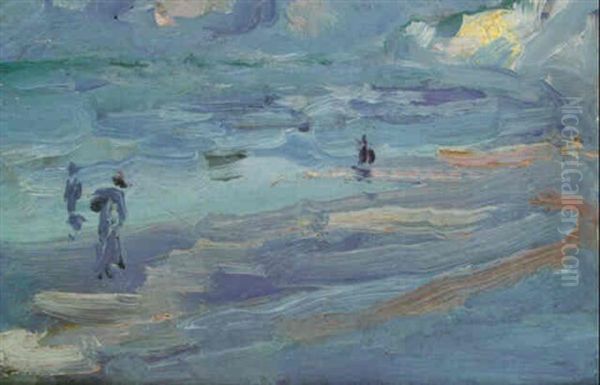 Figures On A Beach Oil Painting by Samuel John Peploe