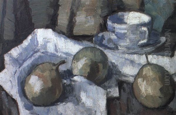 Three Pears Oil Painting by Samuel John Peploe