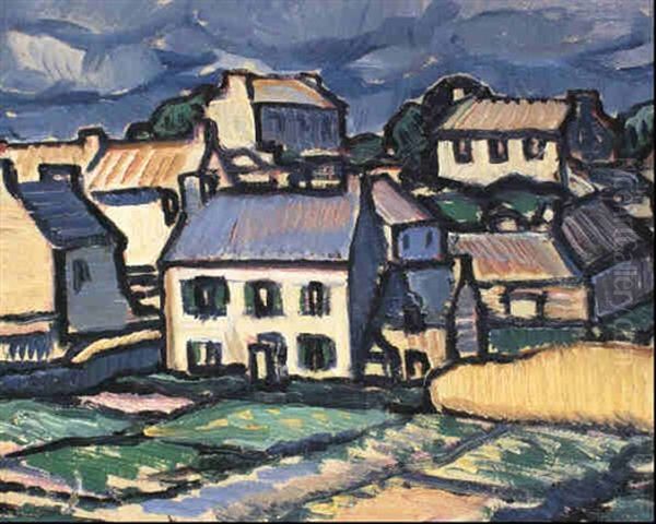 Ile De Brehat Oil Painting by Samuel John Peploe