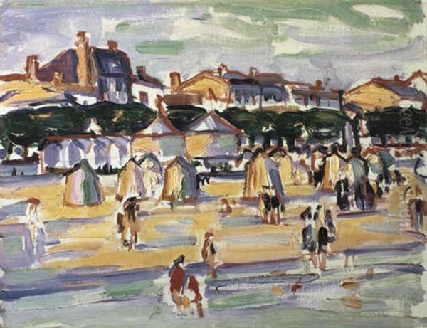 The Beach, Royan Oil Painting by Samuel John Peploe