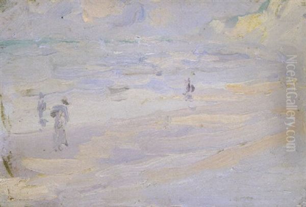 Figures On The Shore Oil Painting by Samuel John Peploe