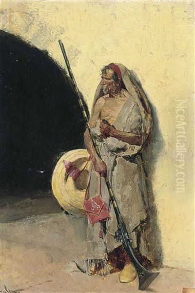 The Old Warrior Oil Painting by Francisco Peralta del Campo