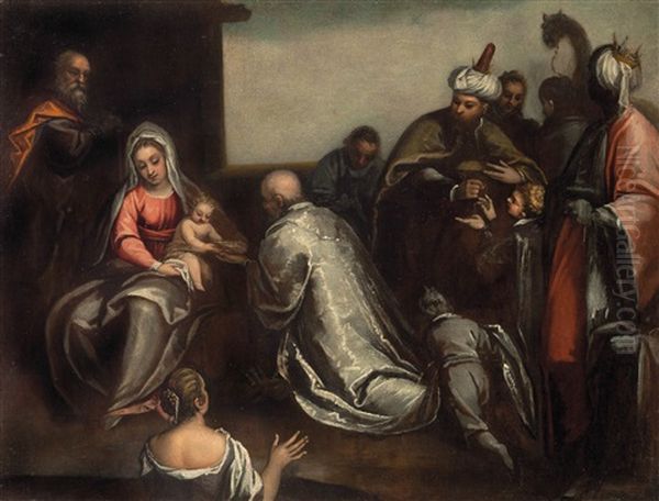 Adorazione Dei Magi Oil Painting by Santo Peranda