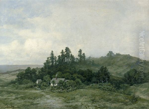 Ostpreusische Landschaft Bei Nahmgeist Oil Painting by Carl Von Perbandt