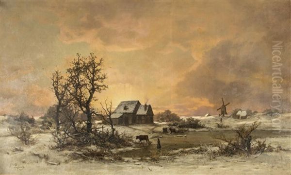 Winter Landscape San Francisco Oil Painting by Carl Von Perbandt