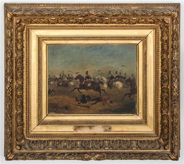 Charge Of The French Calvary Oil Painting by Paul Emile Leon Perboyre