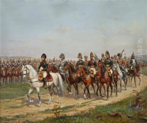 Napoleon Leading His Troops by Paul Emile Leon Perboyre