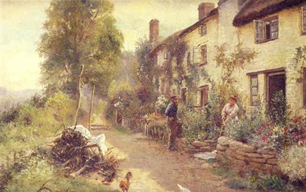 At Porlock Weir, Somerset Oil Painting by Herbert Sidney Percy