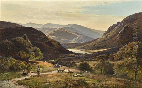 Rydal Water, Westmorland Oil Painting by Sidney Richard Percy