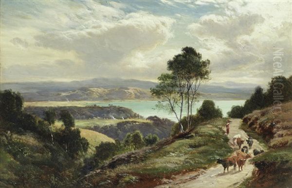 At Grange Over Sands, Lancashire Oil Painting by Sidney Richard Percy